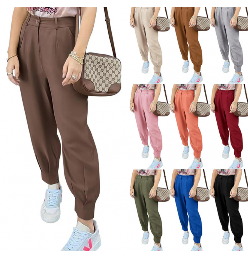 Spring 2024 women's clothing best-selling women's high waisted casual office pants, casual trousers