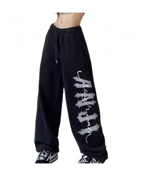 New Design Women's Pants Trousers High Waist Drawstring Women's Wide Pants Women's Sweat Pants