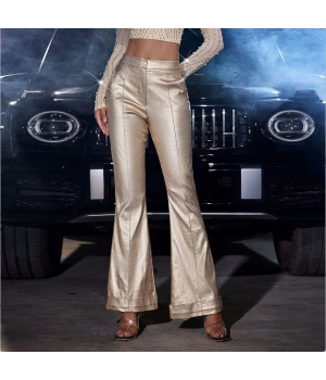 High-Quality Women's Plus Size Casual High Waist Trousers with Broad Foot