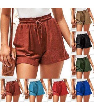 New Fashion Straight Pure Color Loose Short Pants Casual Trousers for Women Ladies Casual Wear Women Lady Girl Apparels,women